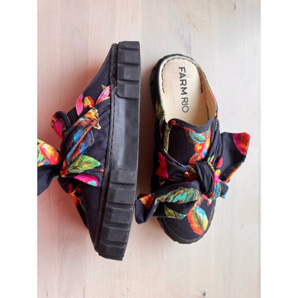 Farm rio   CASHEW PLATFORM MULE IN CASHEW BLACK size 7.5 - Picture 7 of 9